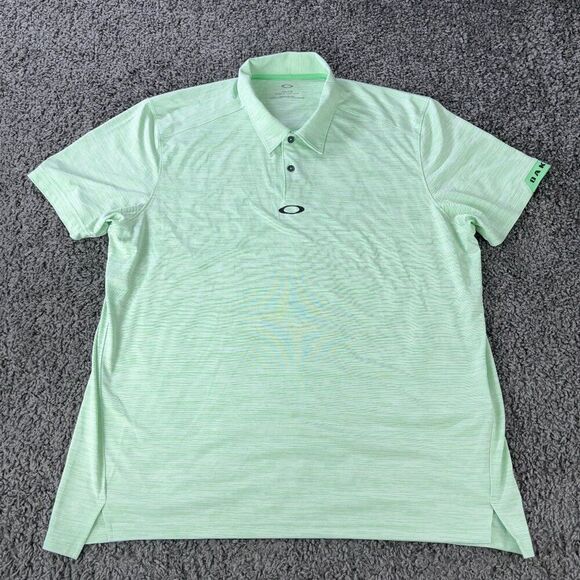 Oakley Golf Polo Shirt Mens Size XXL Green Tailored Fit Short Sleeve - Picture 1 of 8